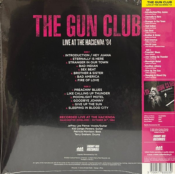 Gun Club - Live At The Hacienda '84 - La Boîte Musicale - Vinyl Records - Vinyl Records - 