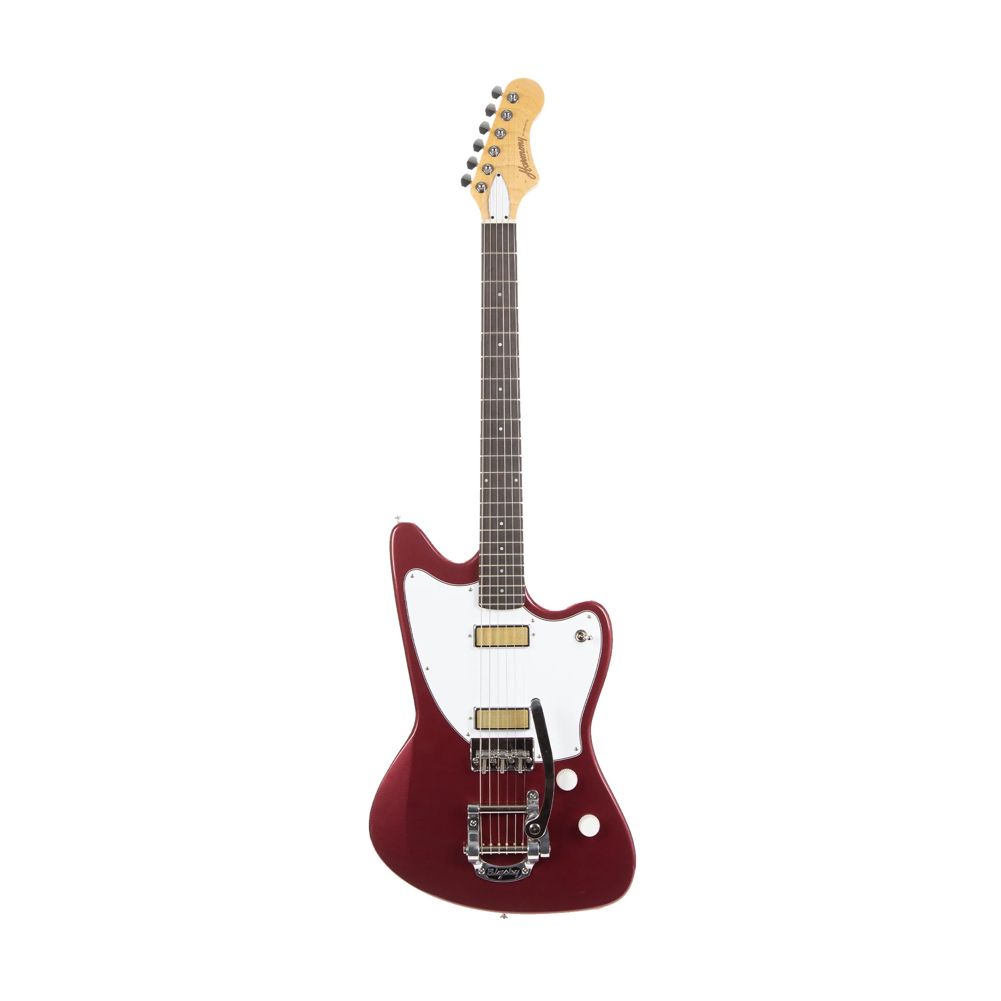 Harmony - Standard Silhouette w/ Bigsby Electric Guitar w/Case - RW FB - Burgundy - La Boîte Musicale - La Boîte Musicale - 