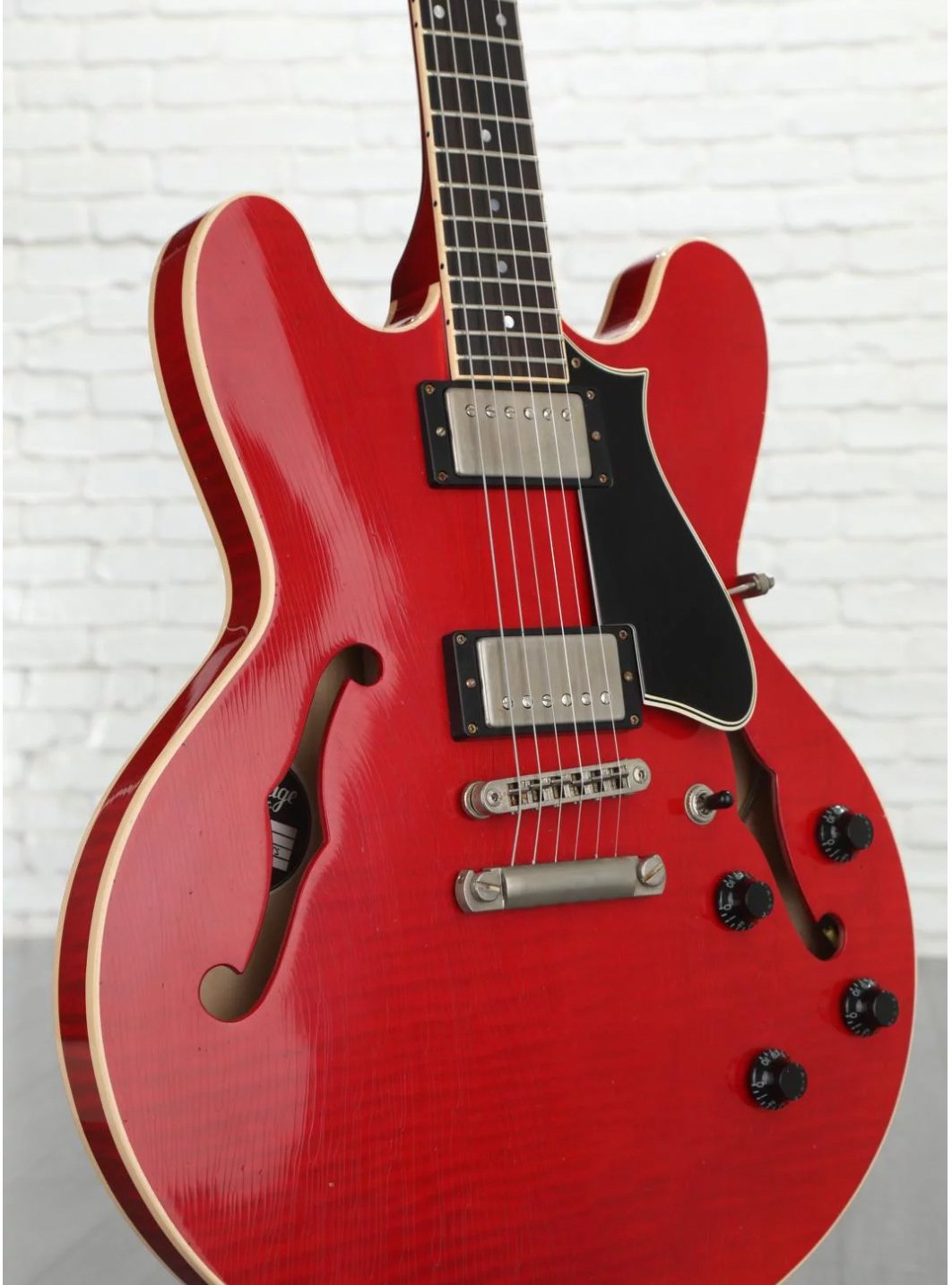 Heritage - Standard H - 535 Hollow Electric Guitar with case - Cherry red Artisan Aged finish - La Boîte Musicale - Electric Guitars - Heritage - 