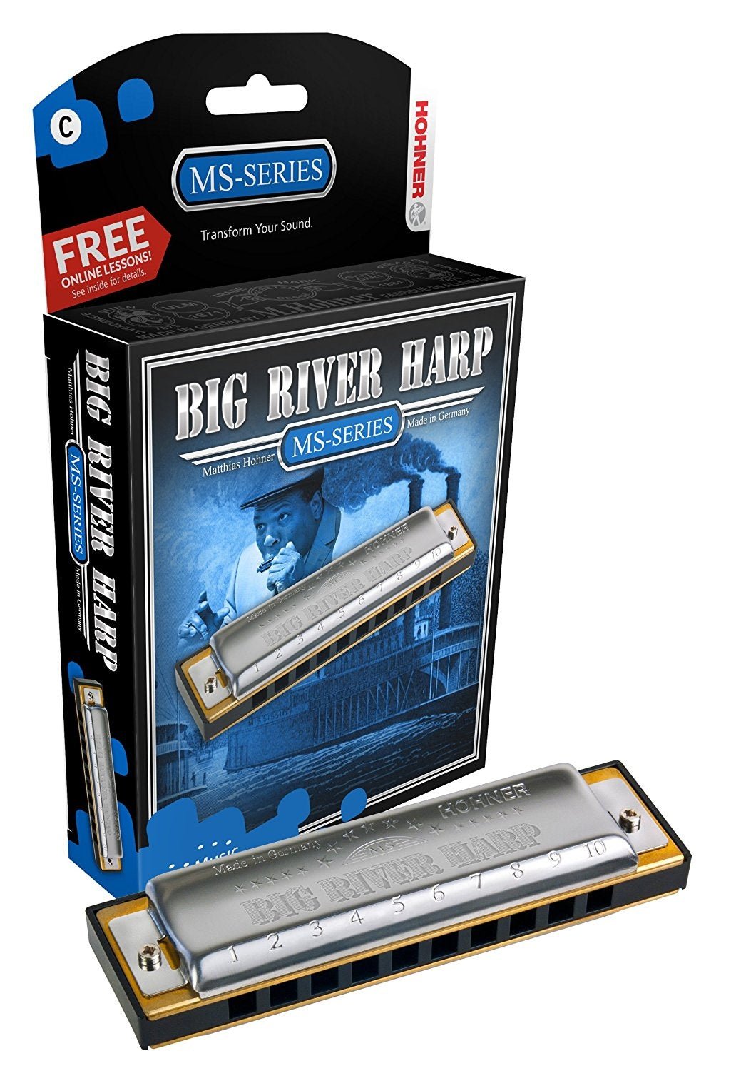 Hohner - Big River Harp Diatonic Harmonica - Key of D - La Boîte Musicale - Hohner - 