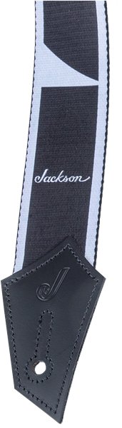 Jackson® - Guitar Strap with Sharkfin Inlay Pattern - Black/White - La Boîte Musicale - Jackson - 