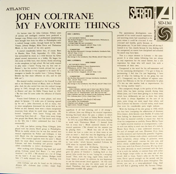 John Coltrane - My Favorite Things - La Boîte Musicale - Vinyl Records - Vinyl Records - 