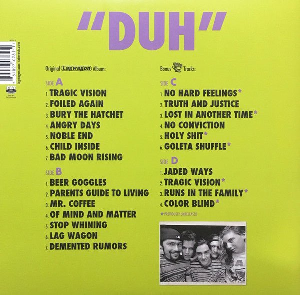 Lagwagon - Duh 2XLP - La Boîte Musicale - Vinyl Records - Vinyl Records - 