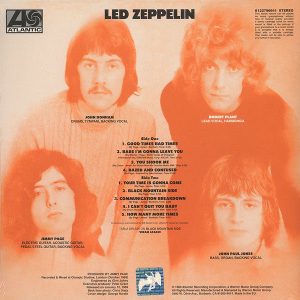 Led Zeppelin - The Classic 1969 Debut Album LP