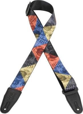 Levy's - 2 Polyester Guitar Strap w/ Triangle Skulls - La Boîte Musicale - Levy's - 