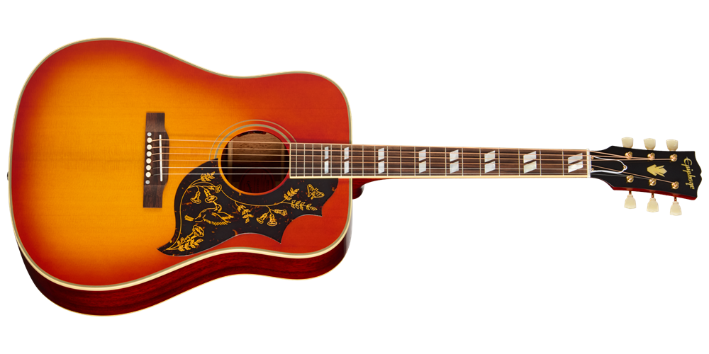 1960 Hummingbird Reissue Acoustic/Electric Guitar with Hardshell Case - Heritage Cherry Sunburst