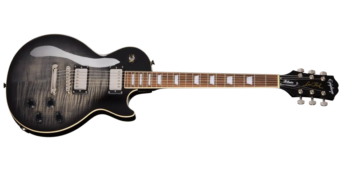 Les Paul Tribute Plus Electric Guitar - Transparent Ebony Burst