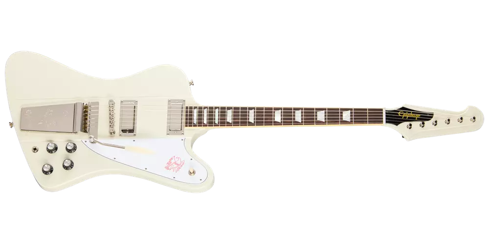 1963 Firebird V with Maestro Vibrola Reissue Electric Guitar with Hardshell Case - Polaris White
