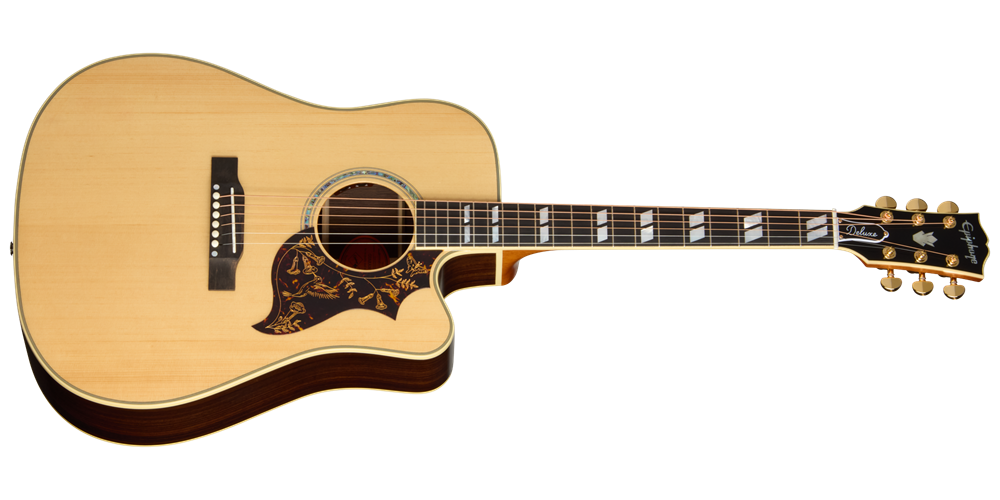Hummingbird Deluxe EC Acoustic/Electric Guitar with Case - Natural
