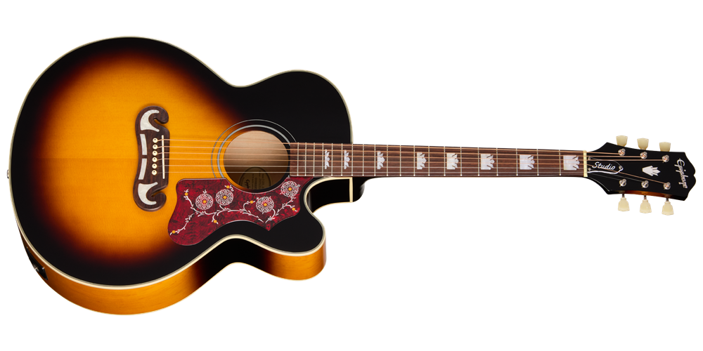 J-200 Studio EC Acoustic/Electric Guitar with Gigbag - Vintage Sunburst