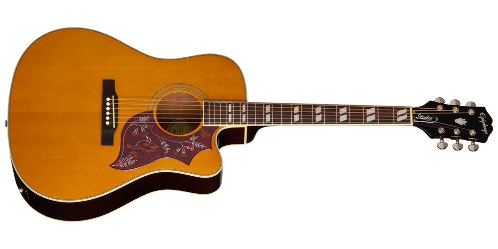 Hummingbird Studio EC Acoustic/Electric Guitar with Gigbag - Antique Natural