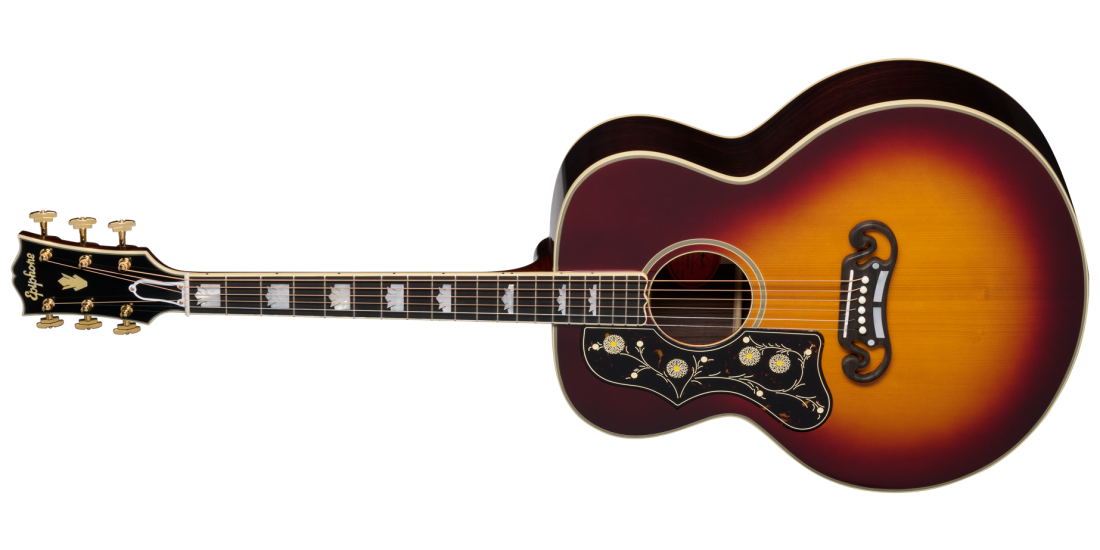 Pre-War SJ-200 Rosewood Reissue Acoustic/Electric Guitar with Hardshell Case - Vintage Sunburst (Left Handed)