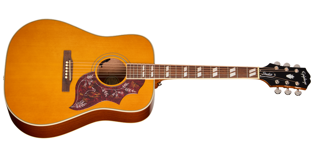 Hummingbird Studio Acoustic/Electric Guitar with Gigbag - Antique Natural