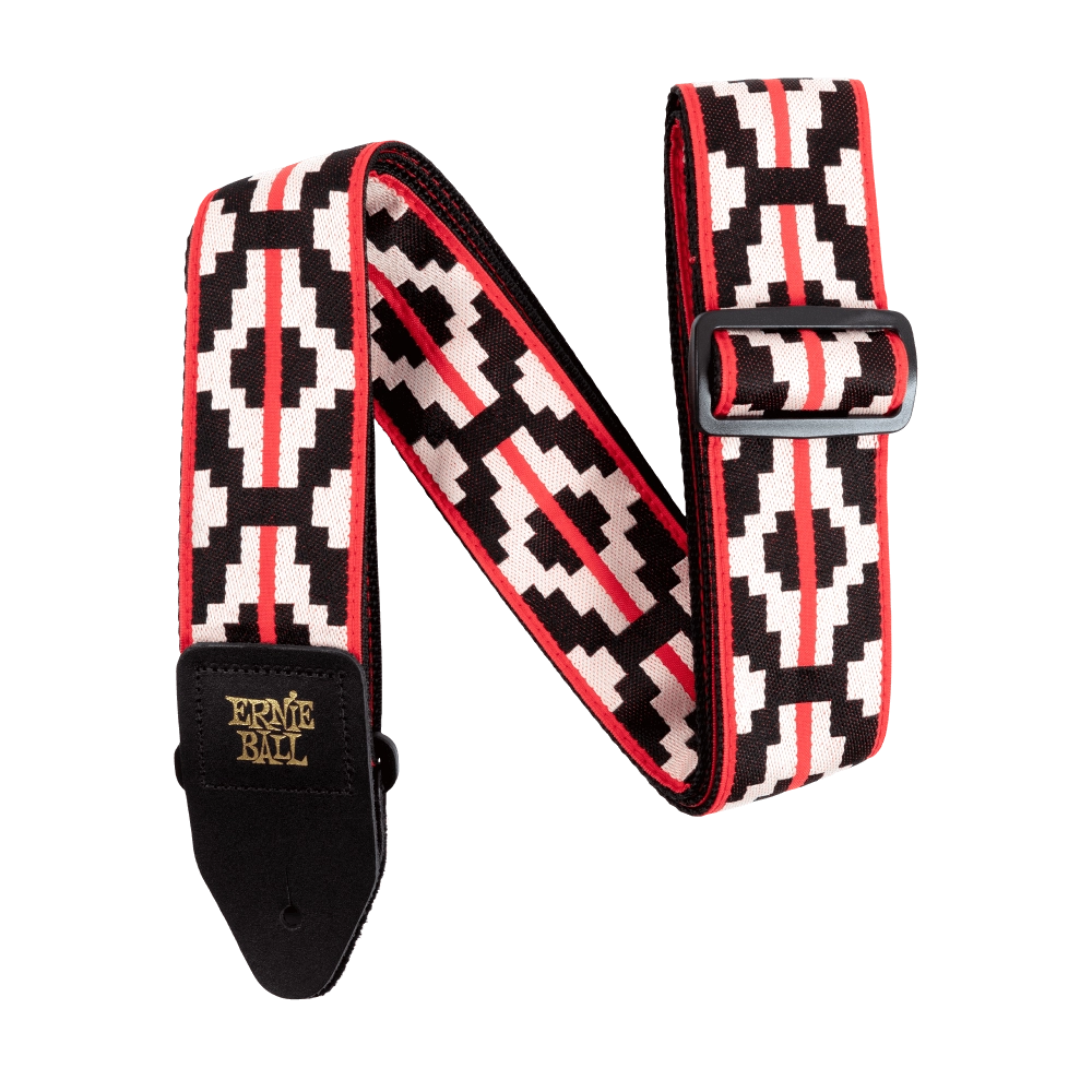 Ernie Ball - Ristra Red Jacquard Strap