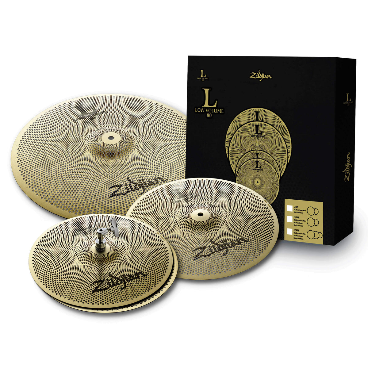 Zildjian L80 Low Volume Cymbal Pack – 13, 14, 18"