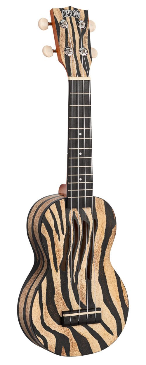 Mahalo Ukuleles Art II Series Soprano Ukulele With Bag - Zebra - La Boîte Musicale - Ukulele - Mahalo - 