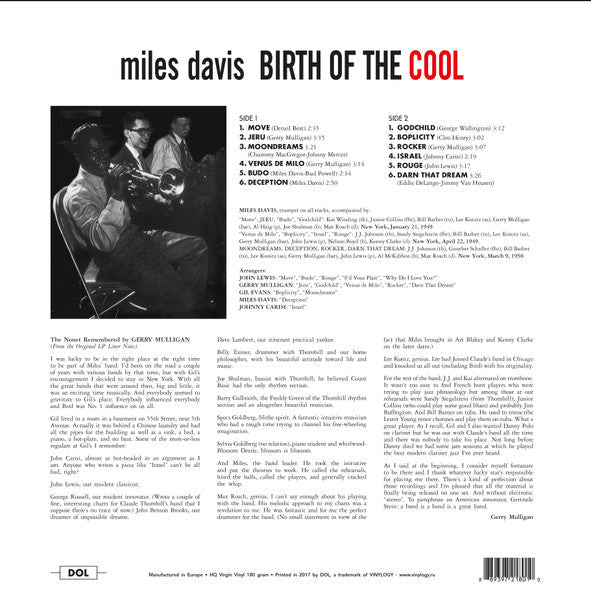 Miles Davis - Birth Of The Cool Gatefold Edition - La Boîte Musicale - Vinyl Records - Vinyl Records - 