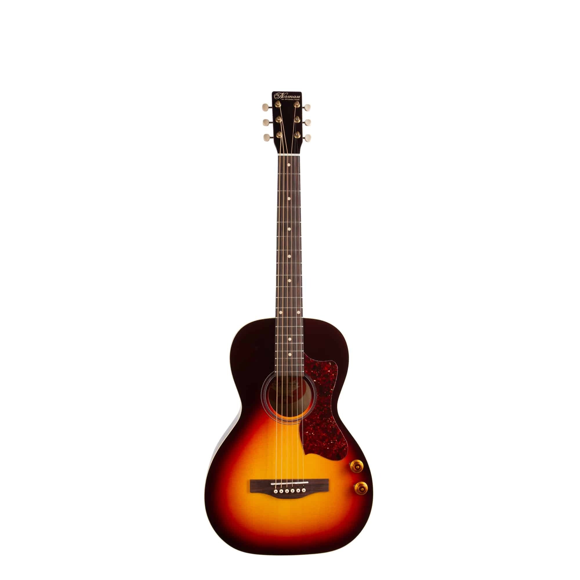 Norman - B18 Parlor Cherry Burst GT Q - Discrete - La Boîte Musicale - Acoustic Guitars - Norman - 