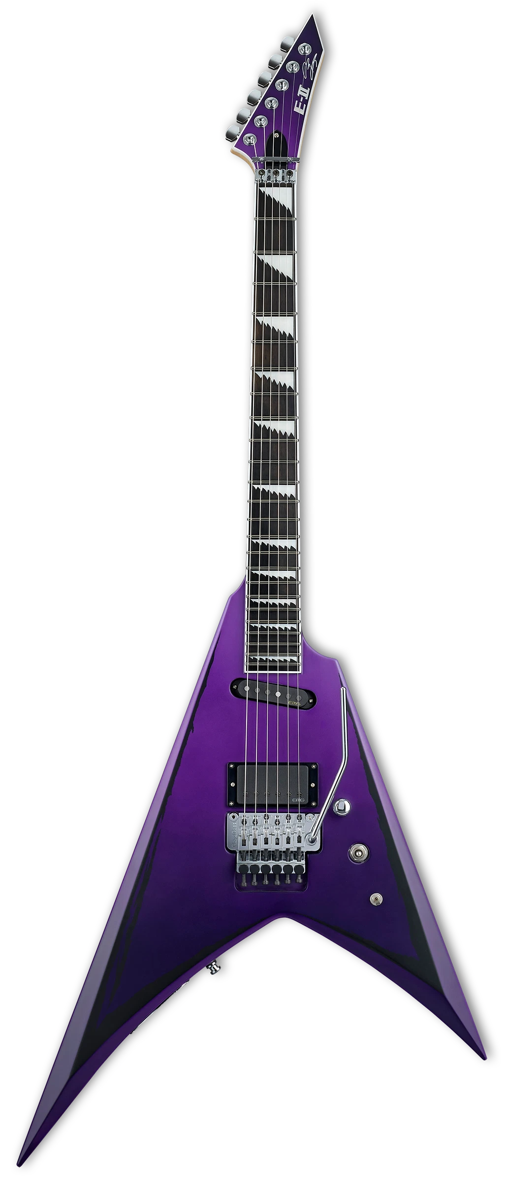 ESP Alexi Ripped, Purple Fade Satin with Ripped Pinstripes