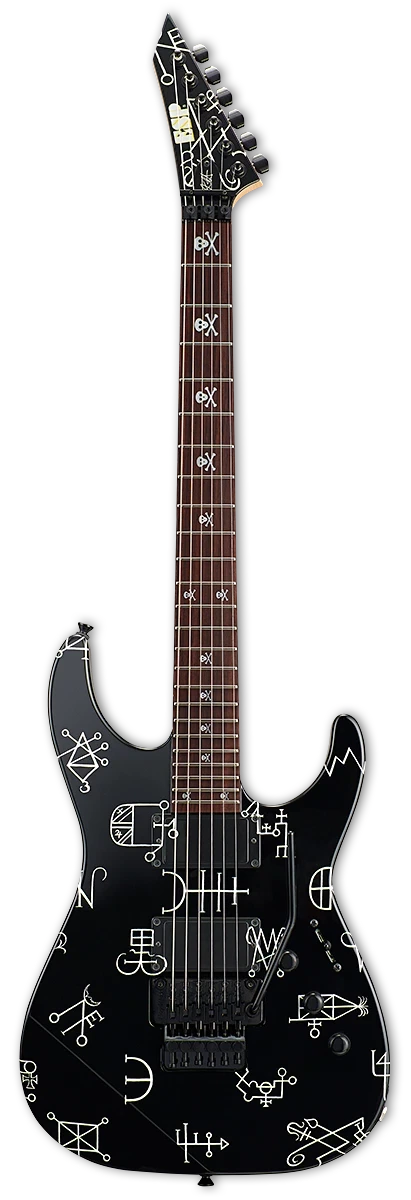 ESP Kirk Hammet Demonology, Black with Graphic