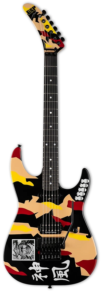 ESP George Lynch, Black with Kamikaze Graphic
