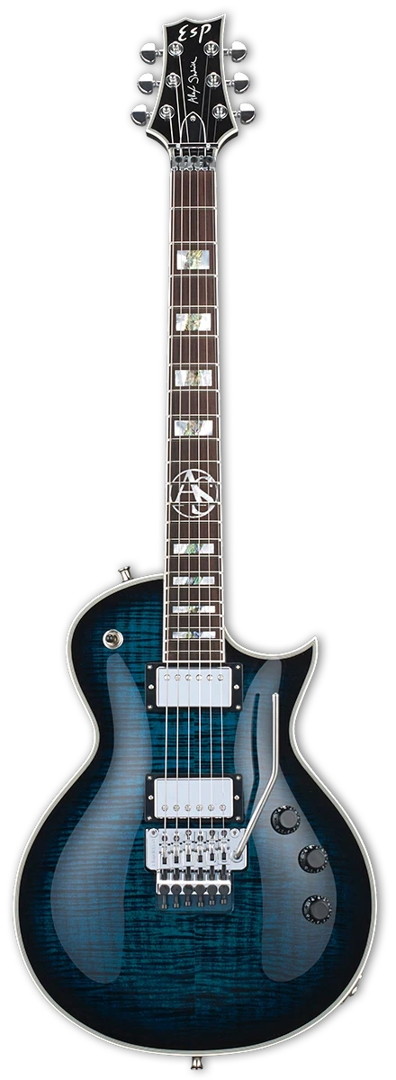ESP AS-1FR Alex Skolnick, Black Aqua Sunburst