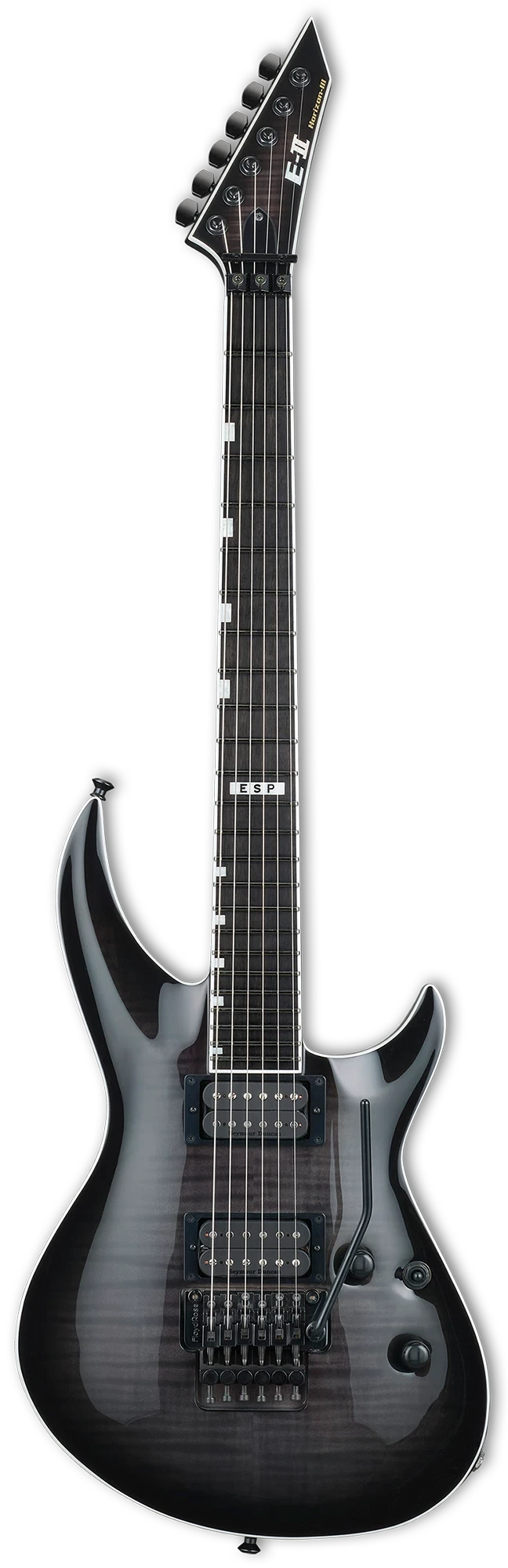 ESP E-II HORIZON-III Floyd Rose, See-through Black Sunburst