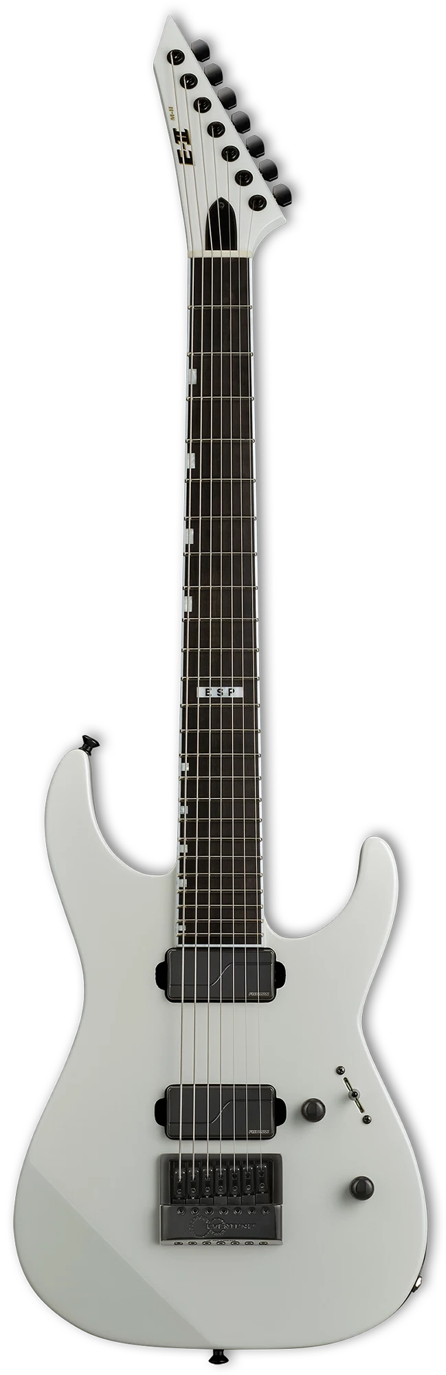 ESP E-II M-II 7B Baritone Evertune, Pearl White