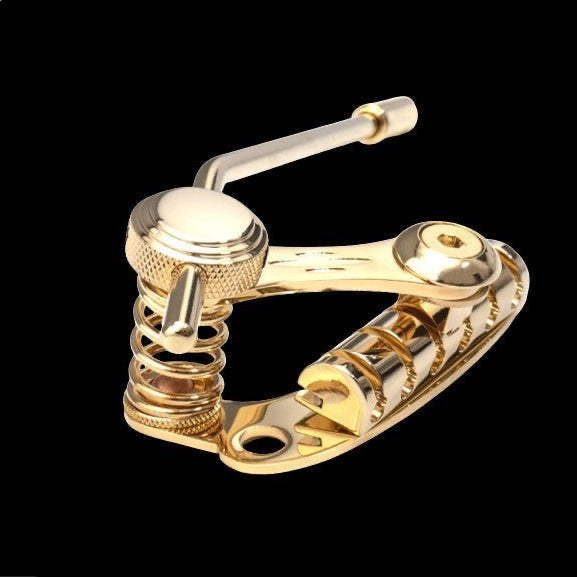 Duesenberg Les Trem II Tremolo System for Left-Hand Guitars - Gold – angled view