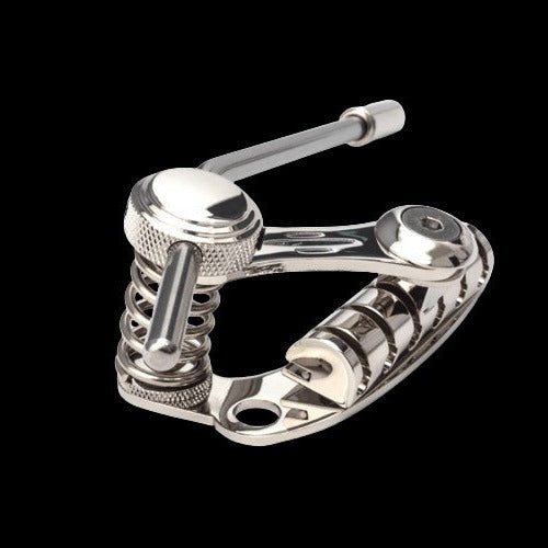 Duesenberg Les Trem II Tremolo System for Left-Hand Guitars - Nickel – angled view