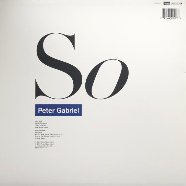 Peter Gabriel - So LP - La Boîte Musicale - Vinyl Records - La Boîte Musicale - 