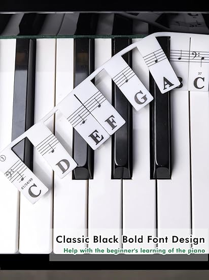 Rubber piano note guide