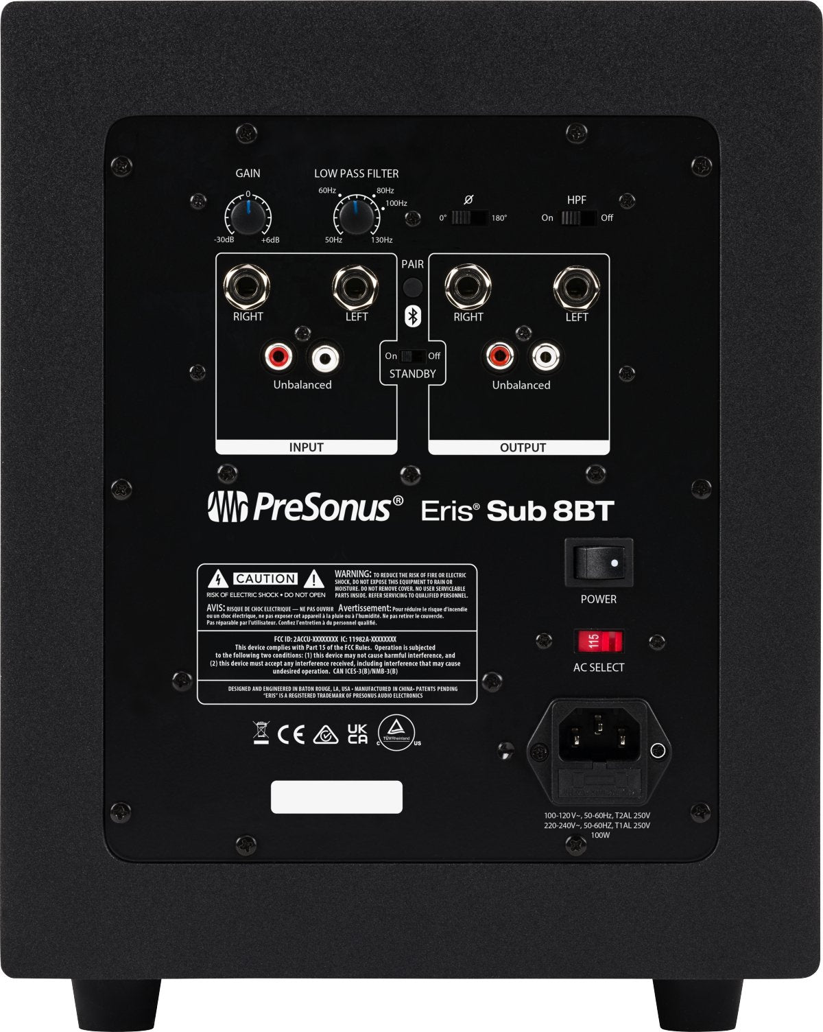 PreSonus® - Eris® Sub 8BT - Black - NA - La Boîte Musicale - Sub - Presonus - 