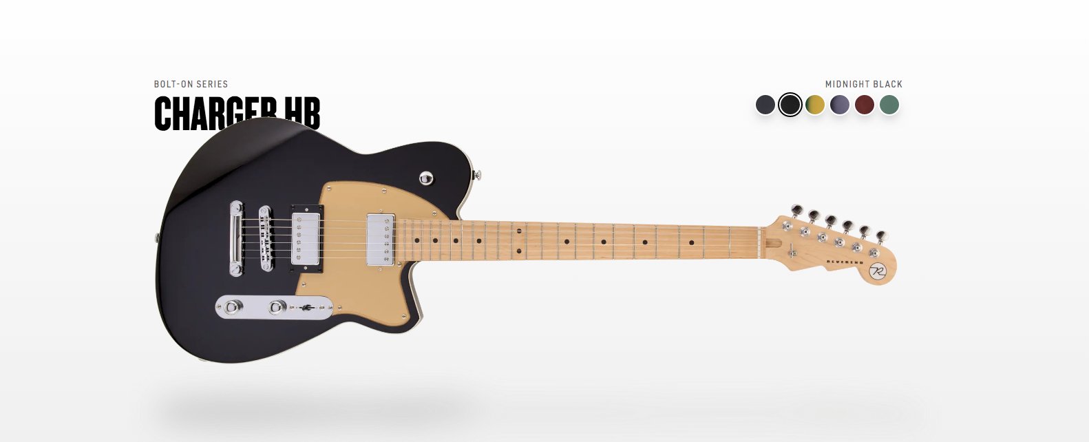 Reverend - Charger HB Metallic Black - La Boîte Musicale - La Boîte Musicale - 