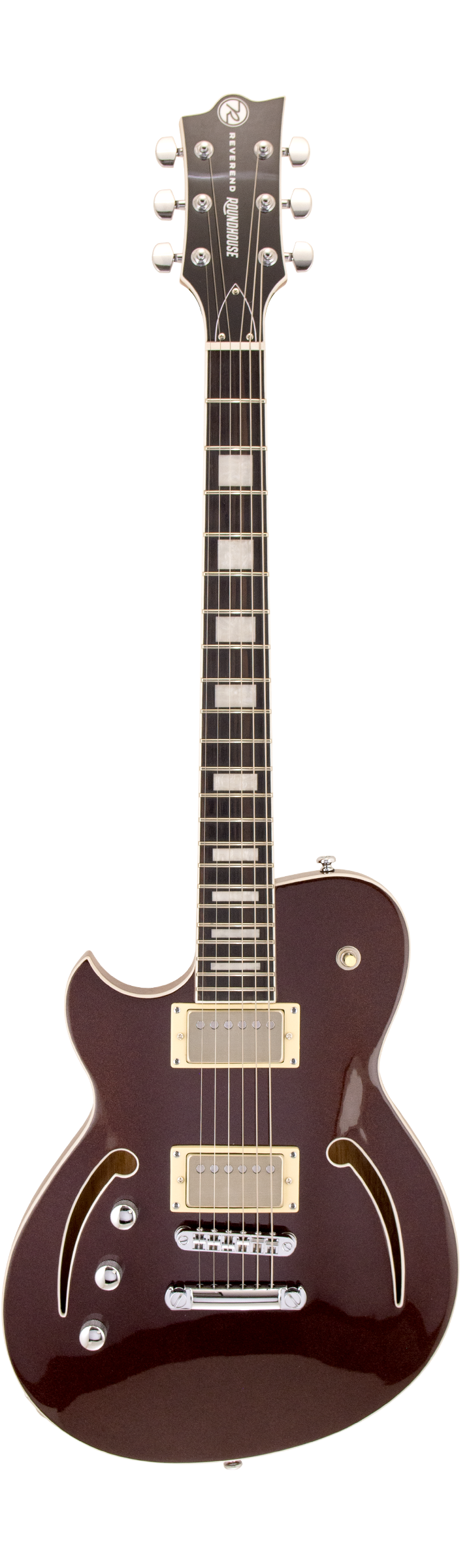 Reverend Roundhouse Air HH Left-Handed - Metallic Bordeaux - front view