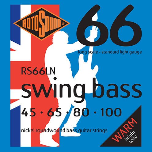 Rotosound - RS66LN Swing Bass Nickel Plated Bass String Set 45 - 100 - La Boîte Musicale - Electric Bass Strings - Rotosound - 