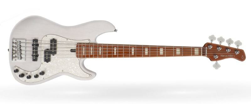 Sire Bass - Guitars Marcus Miller P8 5 - String Electric Bass - White Blonde - La Boîte Musicale - 5 Strings Bass - La Boîte Musicale - 