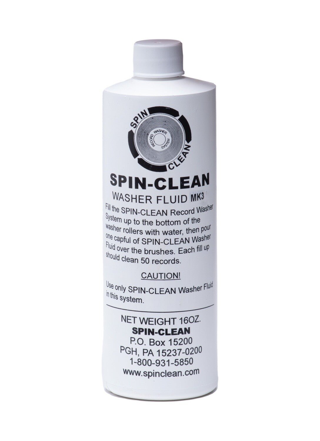 Spin Clean - 16 oz. Bottle Spin - Clean® Record Washer Fluid - La Boîte Musicale - Turntable Accessories - Spin Clean - 