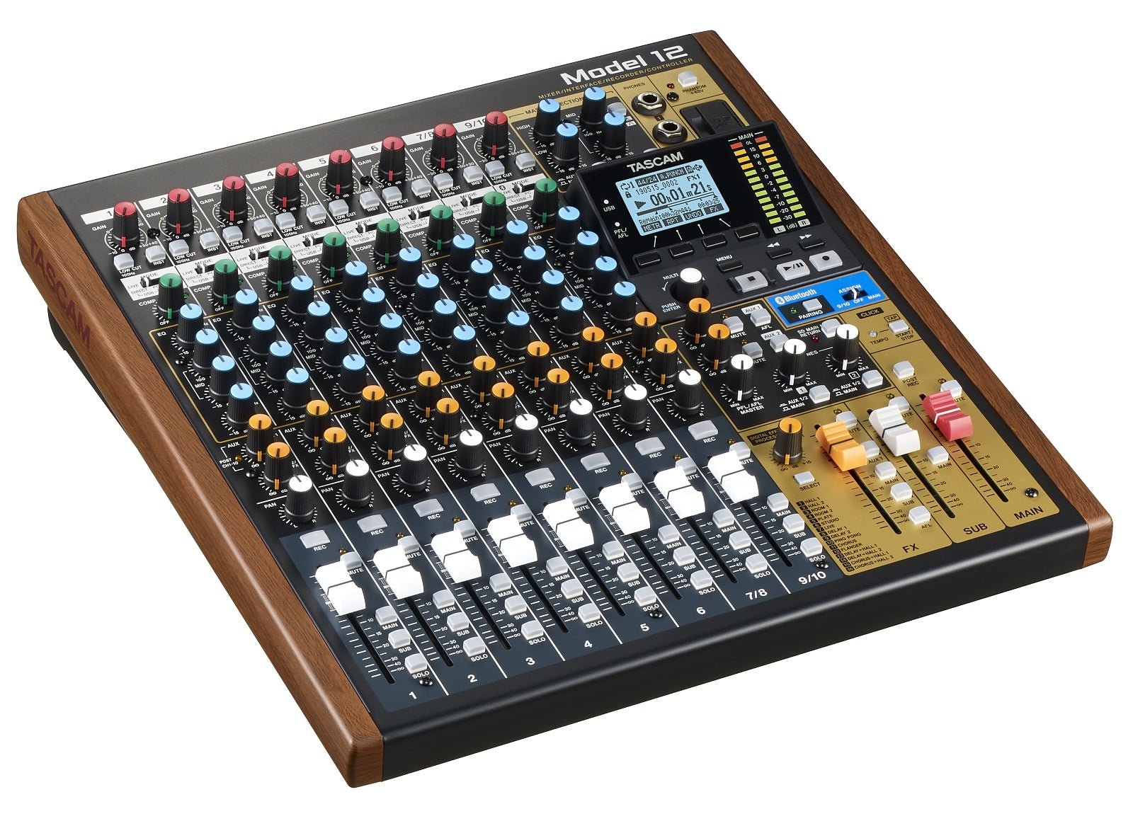 Tascam - 10 - Channel Mixer With 12 - Track Recorder And USB Audio Interface - La Boîte Musicale - Mixers - Tascam - 