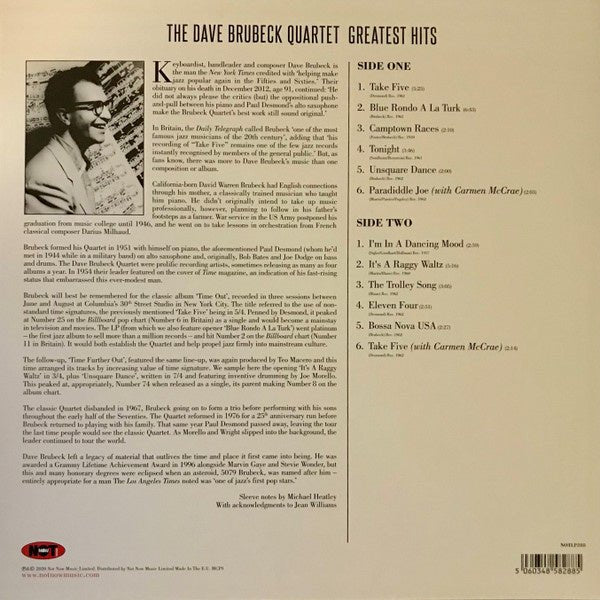 The Dave Brubeck Quartet - Greatest Hits - La Boîte Musicale - Vinyl Records - Vinyl Records - 