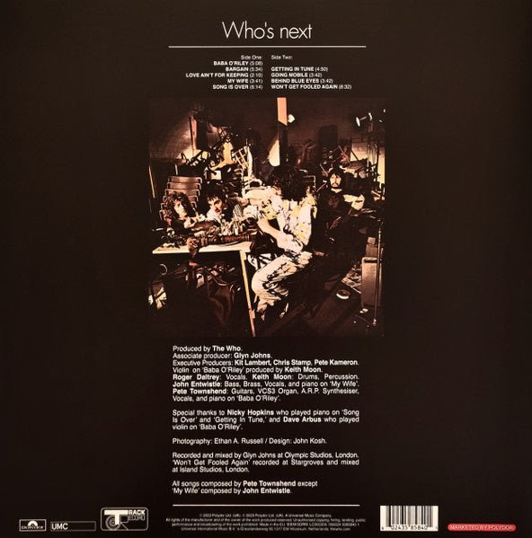 The Who's - Who's Next - La Boîte Musicale - Vinyl Records - Vinyl Records - 