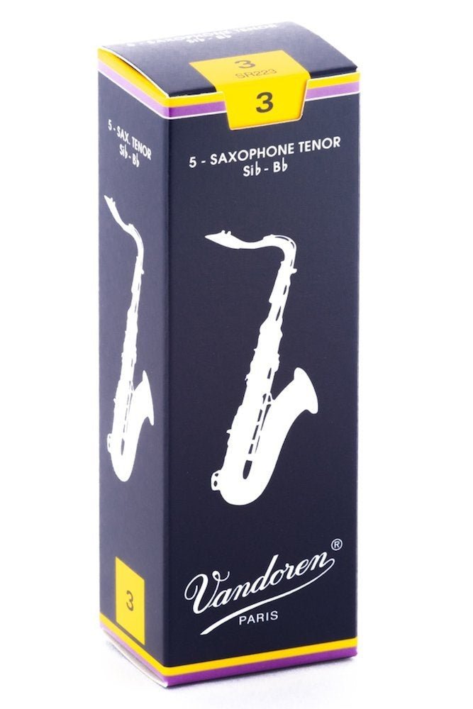 Vandoren - Tenor Sax Traditional Reeds Strength 3; Box of 5 - La Boîte Musicale - Vandoren - 