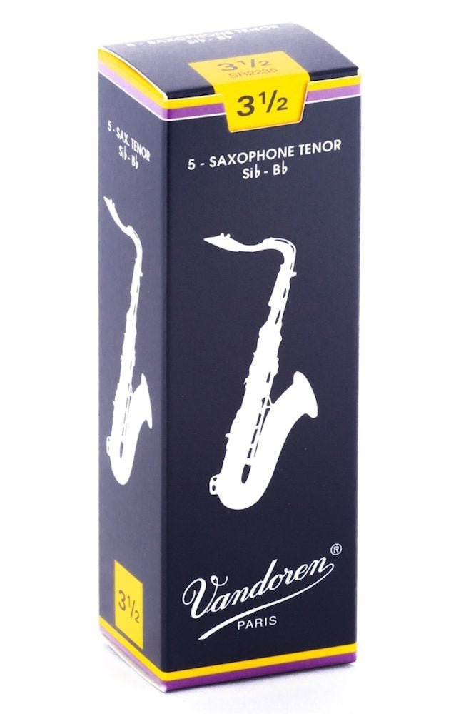 Vandoren Tenor Sax Traditional Reeds Strength 3.5; Box of 5 - La Boîte Musicale - Vandoren - 