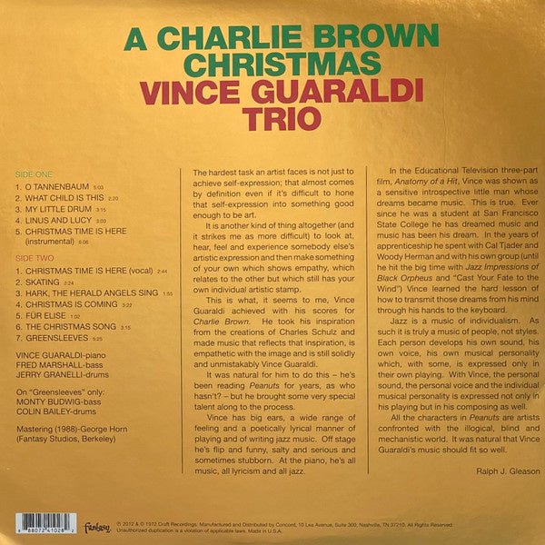 Vince Guaraldi Trio - A Charlie Brown Christmas - La Boîte Musicale - Vinyl Records - Vinyl Records - 