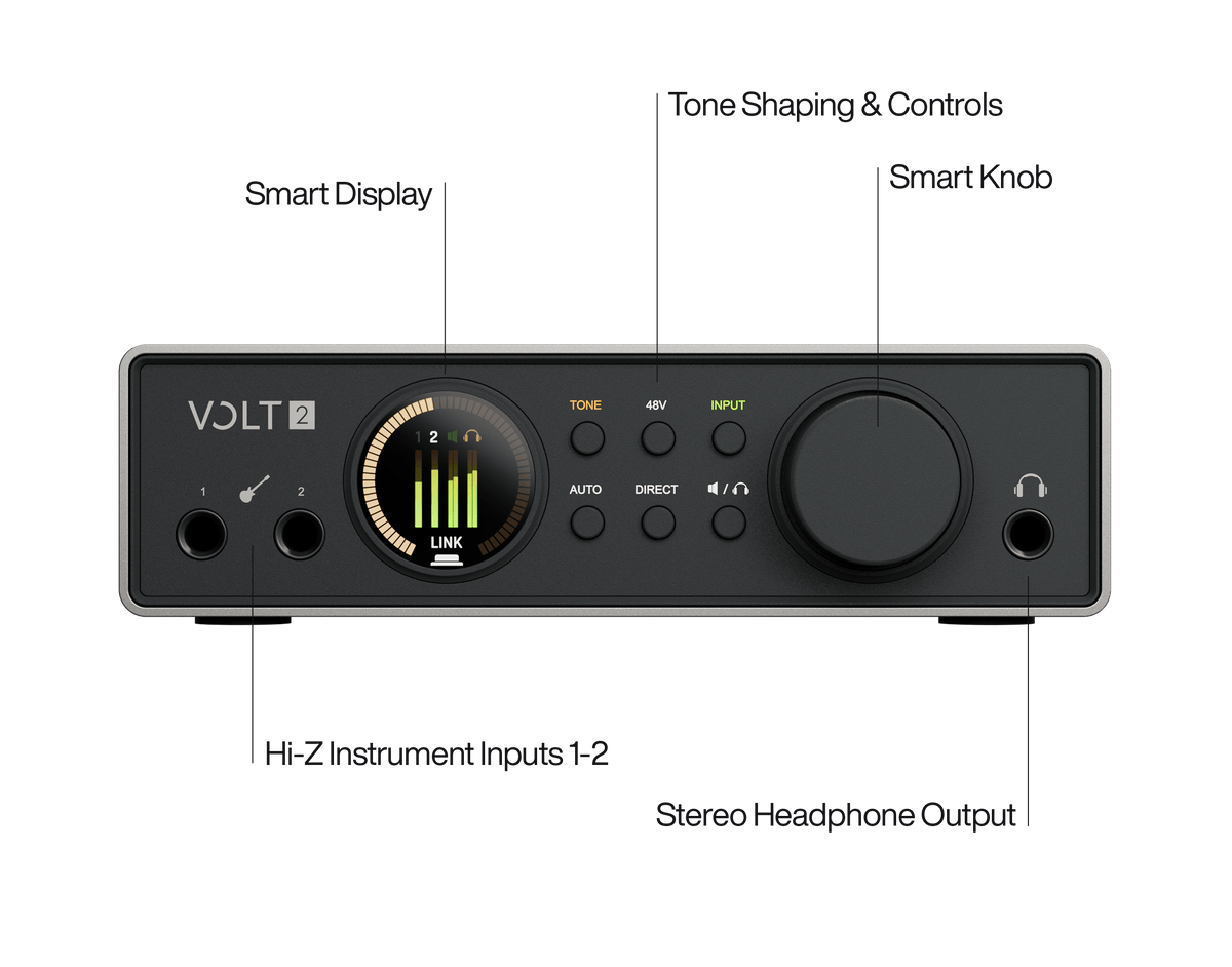 Universal Audio Volt 2 Gen 2 USB Audio Interface - product view 3