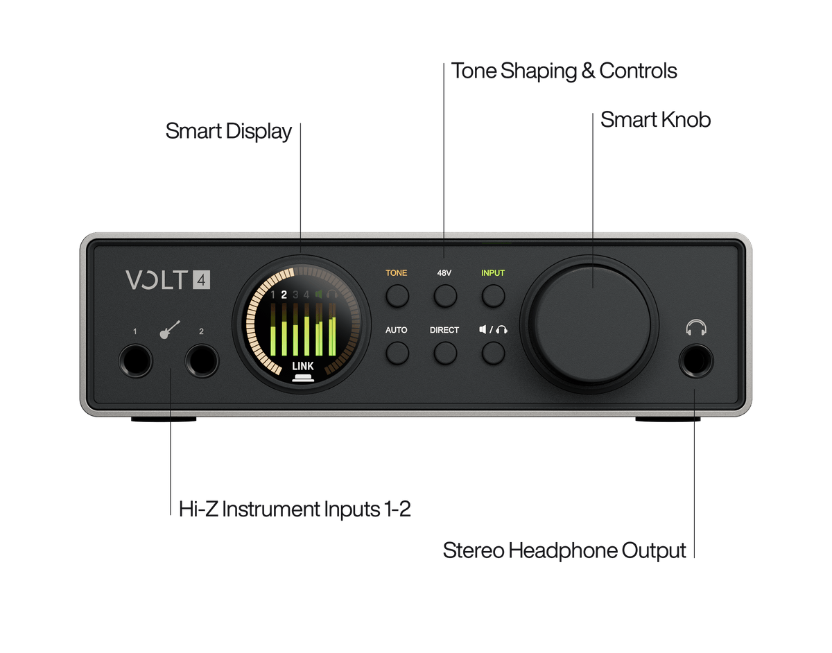 Universal Audio Volt 4 Gen 2 USB Audio Interface - product view 3