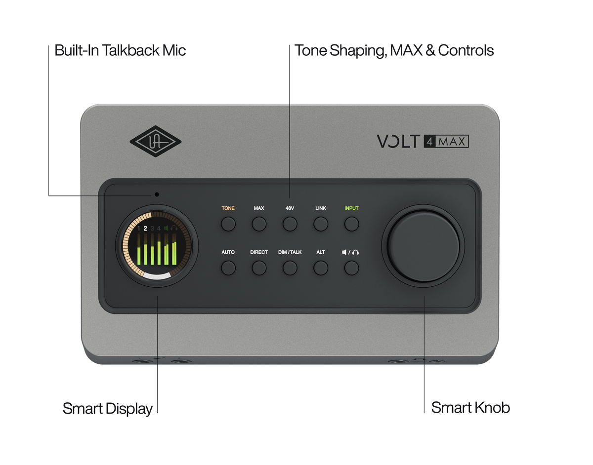 Universal Audio Volt 4 Max USB Audio Interface - product view 3