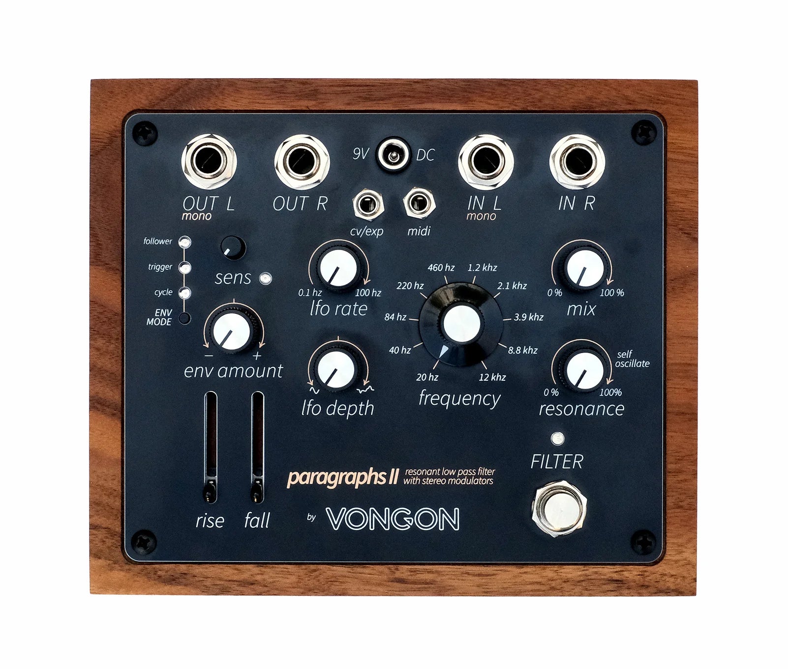 Paragraphs II Resonant low pass filter with stereo modulators