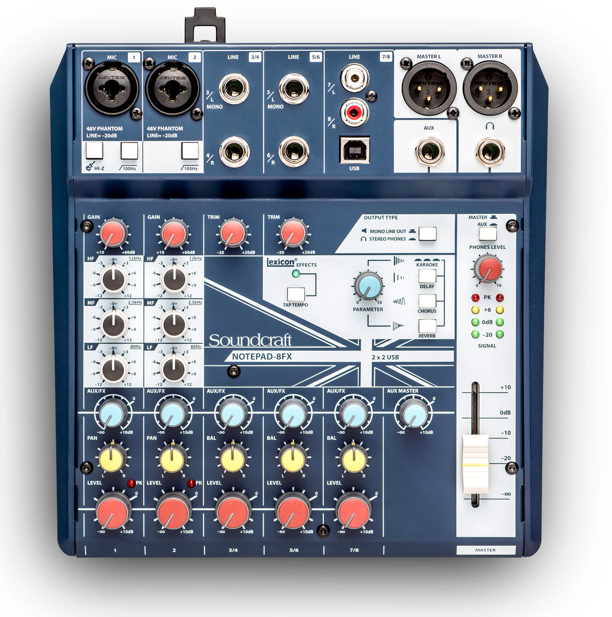 Soundcraft NOTEPAD-8FX - Small-Format Analog Mixing Console With Usb I/O And Lexicon Effects