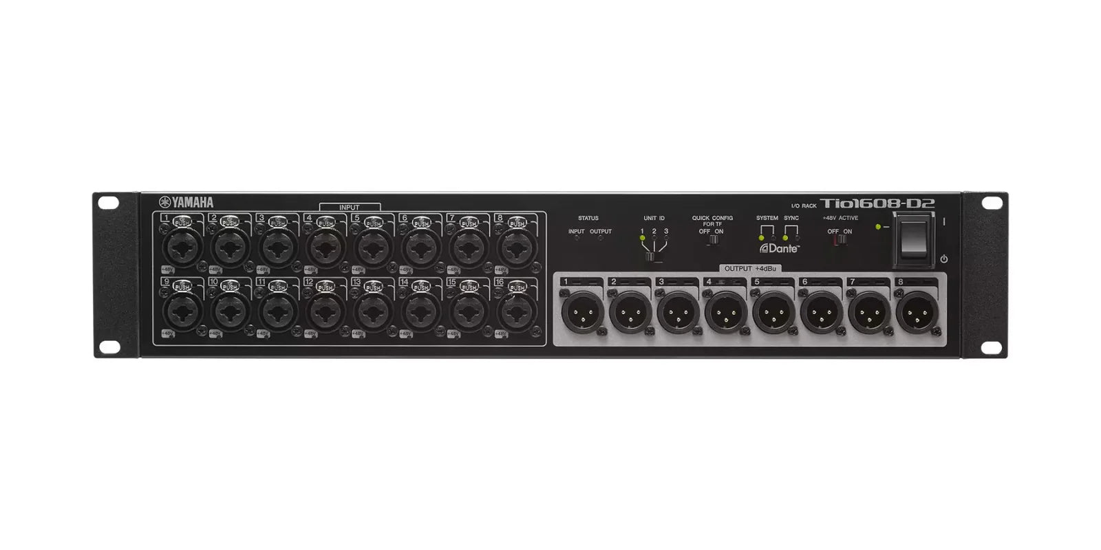 Yamaha TIO1608D2 I/O Rack High Definition Dante Stagebox